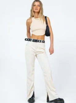 Princess Polly Organic Kallen Top  Beige Clearance