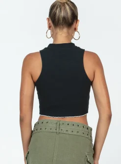 Princess Polly Organic Nalah Top  Black Outlet