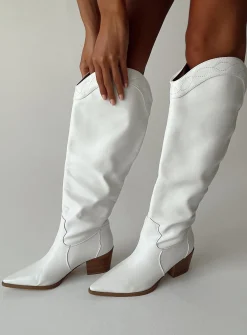 Princess Polly Orleans Western Boot  White Best Sale