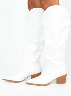 Princess Polly Orleans Western Boot  White Best Sale