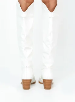 Princess Polly Orleans Western Boot  White Best Sale