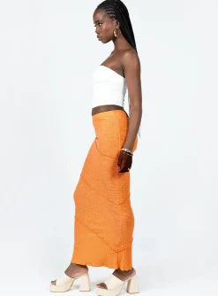 Princess Polly Oscar Maxi Skirt Orange Flash Sale
