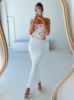 Princess Polly Oscar Maxi Skirt  White Best Sale