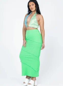 Princess Polly Oscar Maxi Skirt  Apple Green Sale