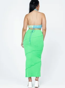Princess Polly Oscar Maxi Skirt  Apple Green Sale