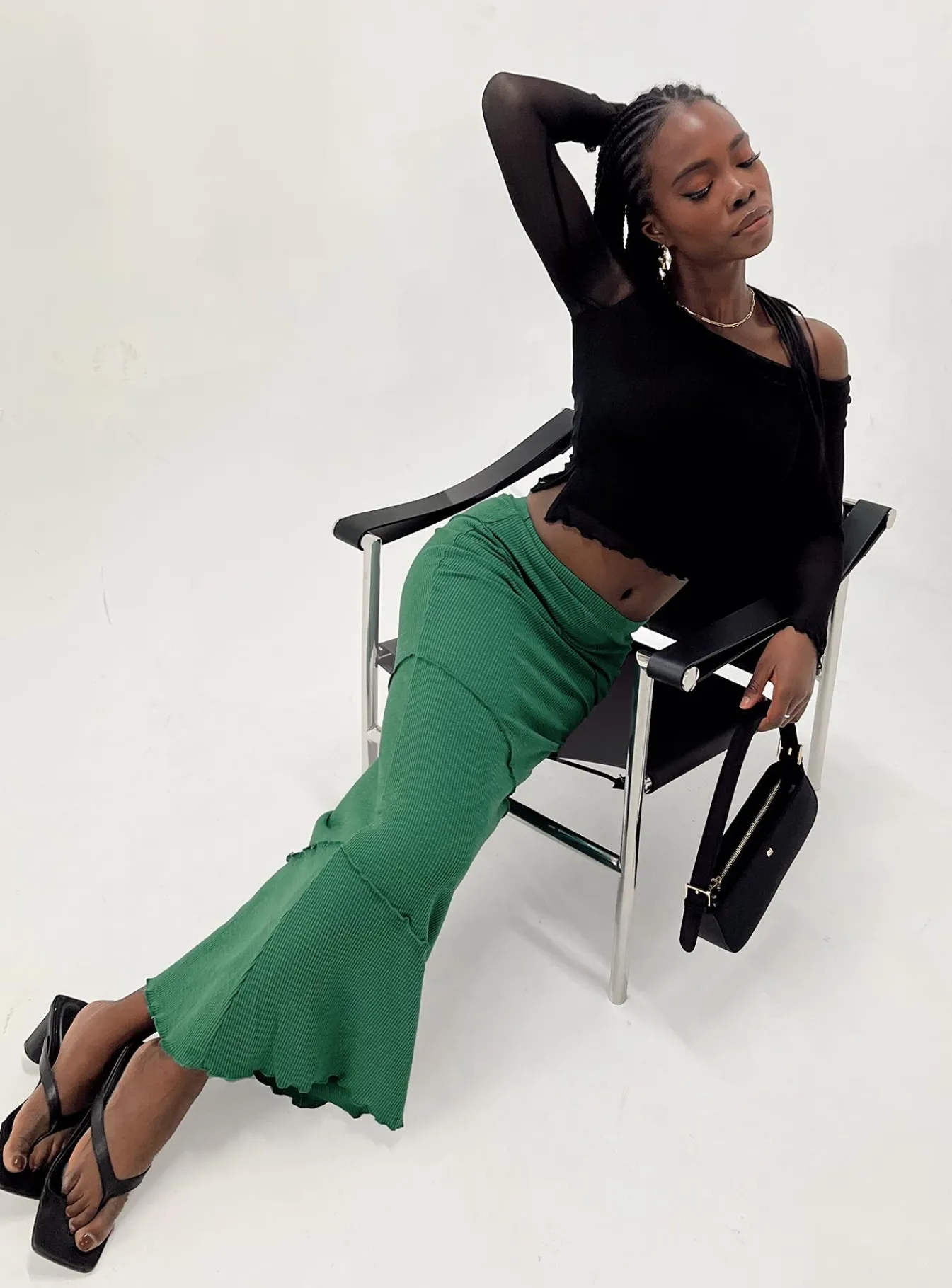 Princess Polly Oscar Maxi Skirt Dark Green Flash Sale