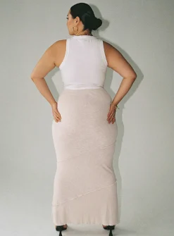 Princess Polly Oscar Maxi Skirtcurve Beige Best