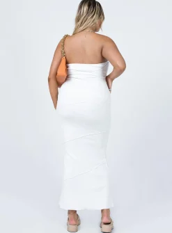 Princess Polly Oscar Midi Dress  White Sale