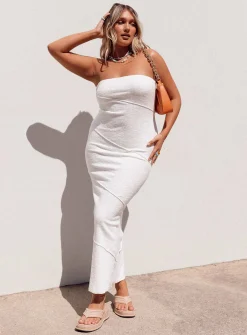 Princess Polly Oscar Midi Dress  White Sale