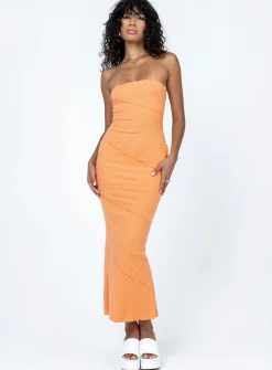Princess Polly Oscar Midi Dress  Orange Flash Sale