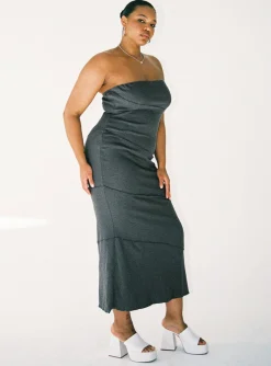 Princess Polly Oscar Midi Dresscurve Grey Clearance