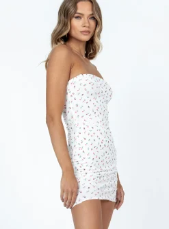 Princess Polly Oscar Mini Dressfloral White Clearance