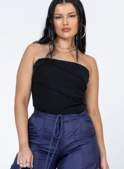 Princess Polly Oscar Strapless Bodysuit  Black Cheap