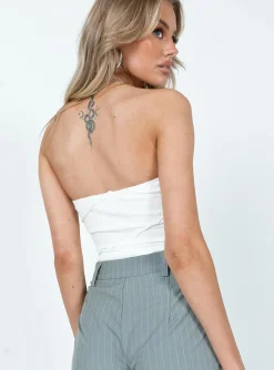 Princess Polly Oscar Strapless Bodysuit White Cheap