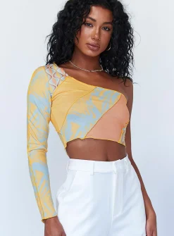 Princess Polly Otis Top  Orange Clearance