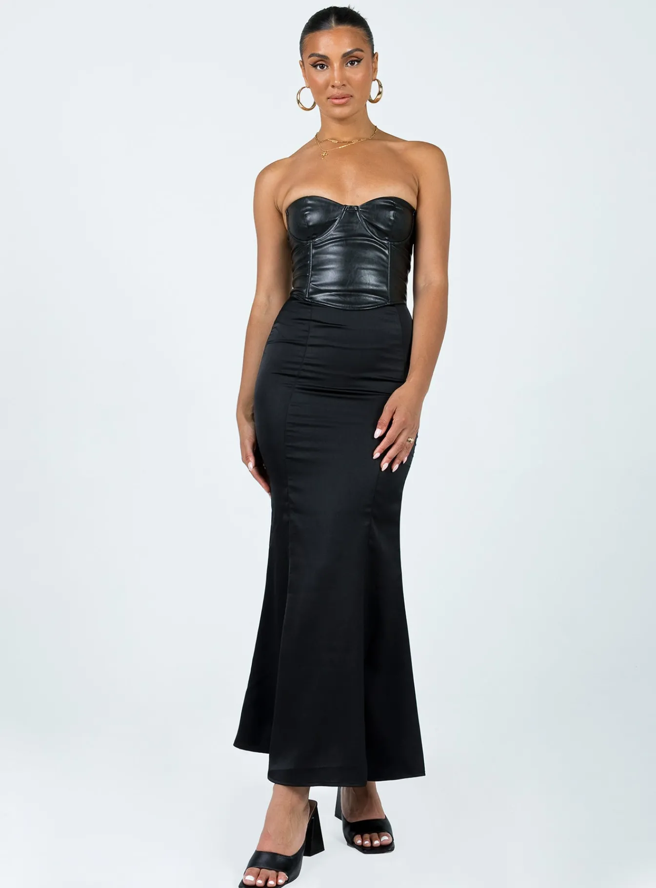 Princess Polly Otter Maxi Skirt Black Fashion