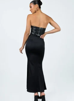 Princess Polly Otter Maxi Skirt Black Fashion
