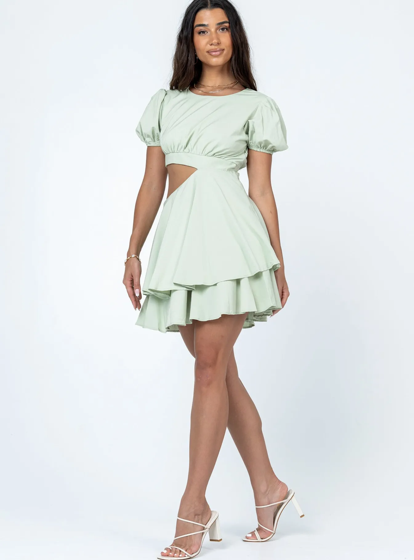 Princess Polly Our Town Mini Dress Green Best
