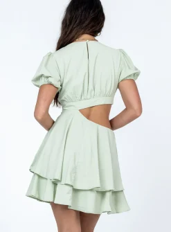 Princess Polly Our Town Mini Dress Green Best