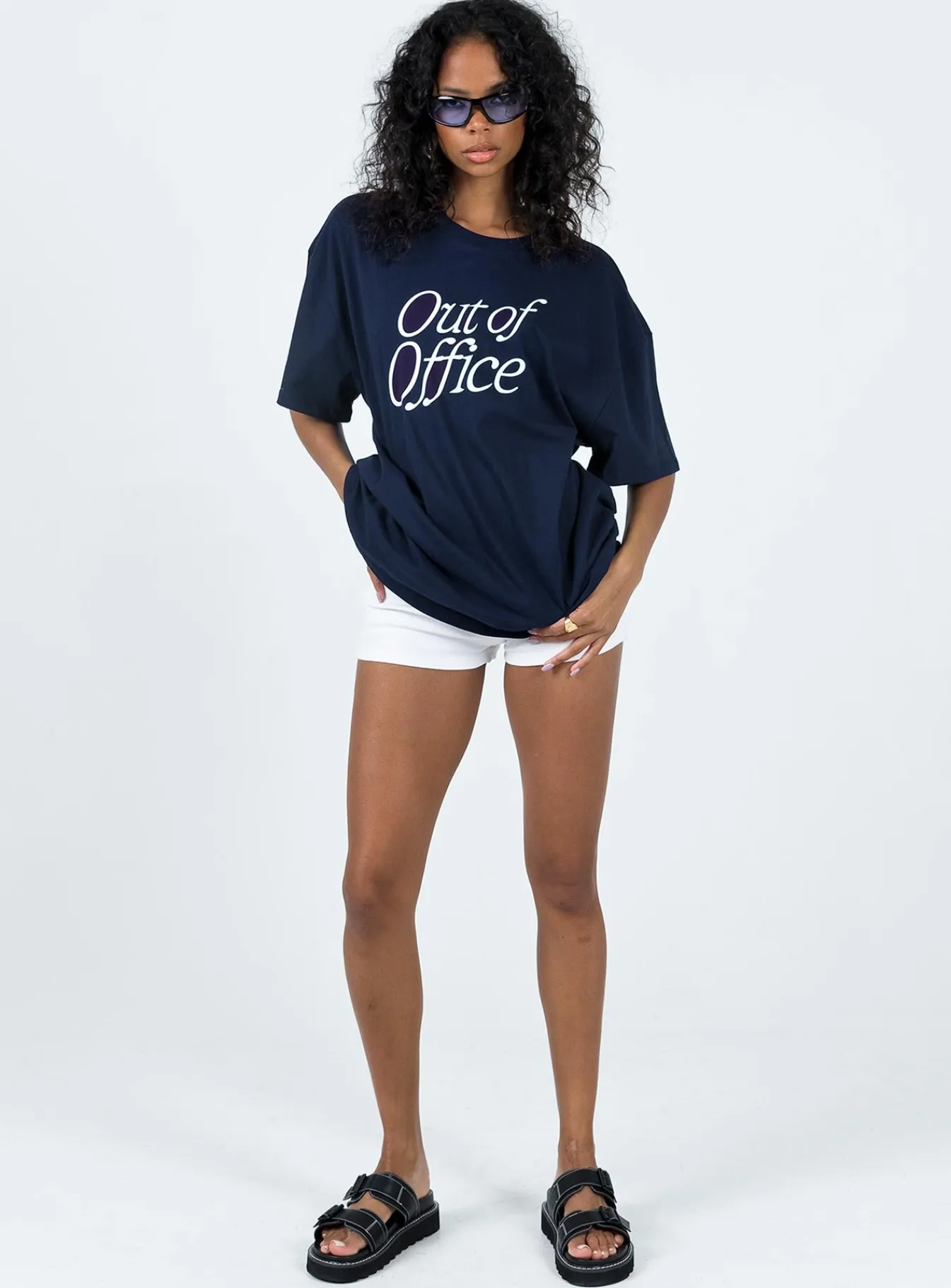 Princess Polly Out Of Office Tee Blue Online