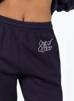 Princess Polly Out Of Office Tracksuit Pants  Navy Cheap