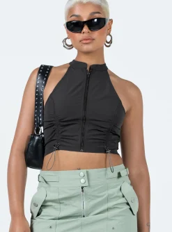 Princess Polly Outrigger Parachute Top  Slate Best