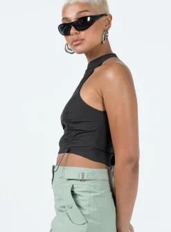 Princess Polly Outrigger Parachute Top  Slate Best
