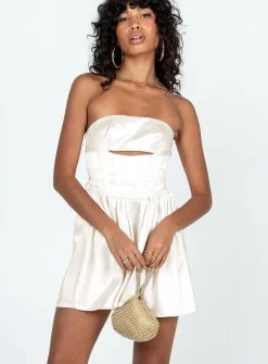 Princess Polly Over The Moon Romper  Champagne Best Sale