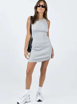 Princess Polly Oxbridge Mini Dress Grey Hot