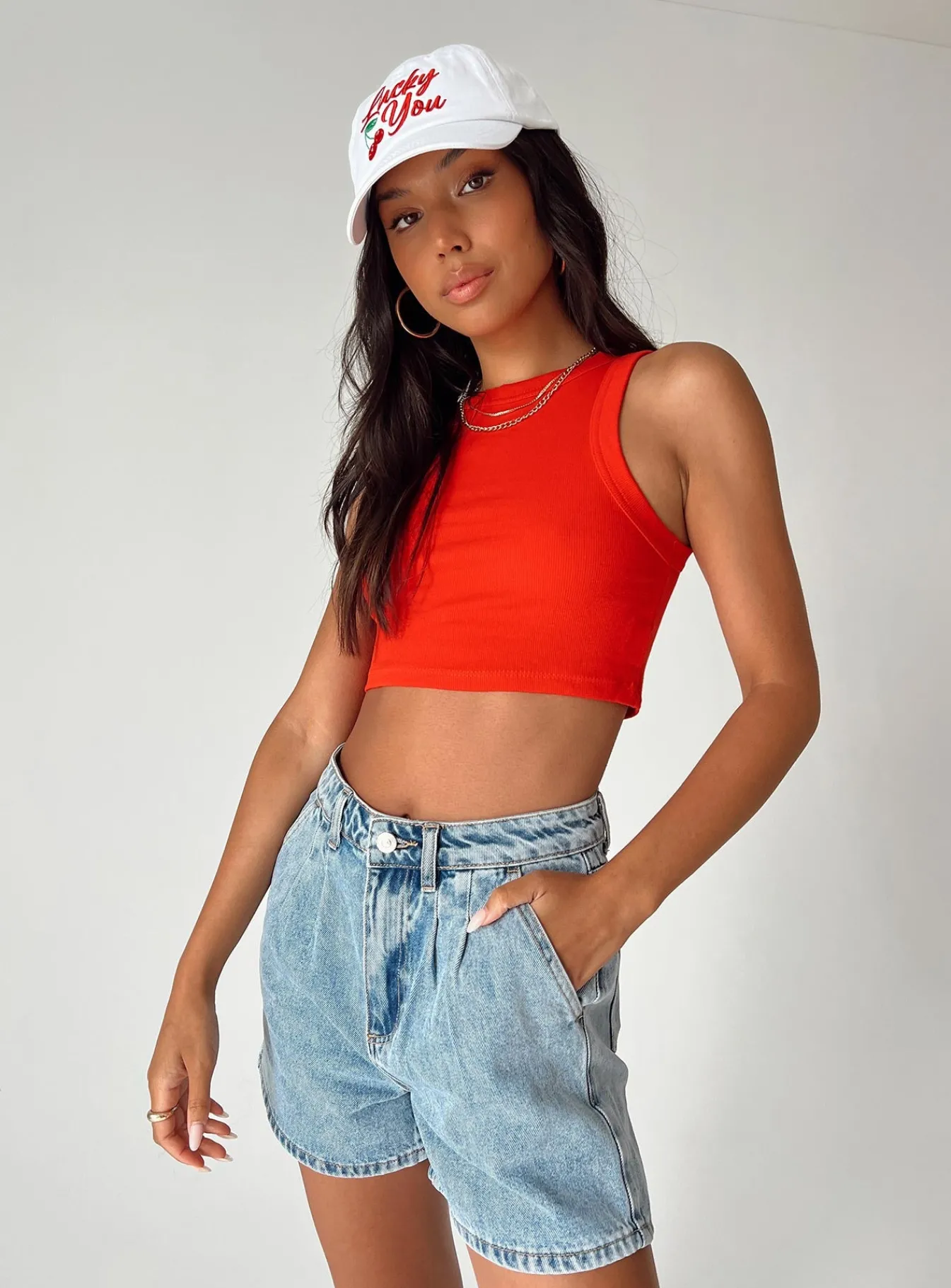 Princess Polly Oxford Tailoredshorts Denim Best Sale