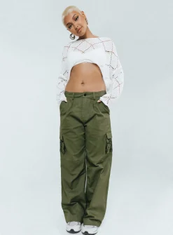 Princess Polly Paisley Tattoo Cargo Pants  Khaki Hot