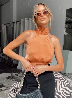 Princess Polly Paityn Top Orange   Champagne Cheap