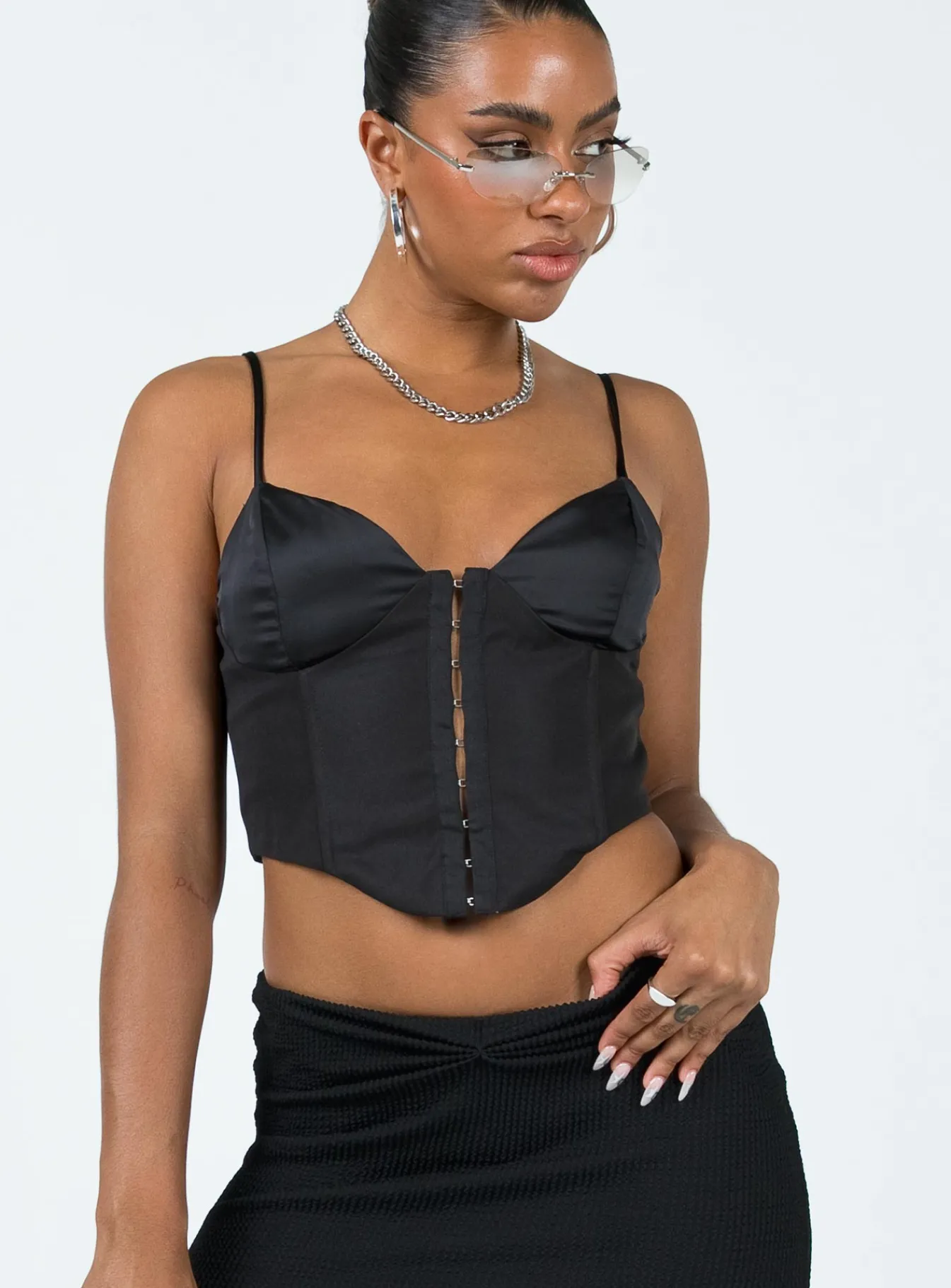 Princess Polly Palisade Corset Top Black Cheap