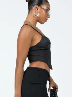 Princess Polly Palisade Corset Top Black Cheap