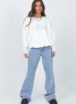 Princess Polly Palm Springs Sweatshirt  White Best