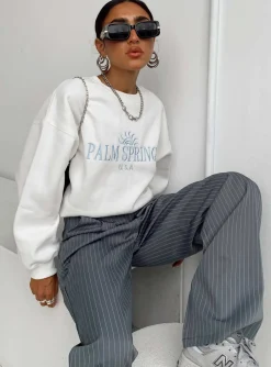 Princess Polly Palm Springs Sweatshirt  White Best