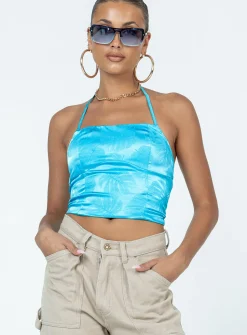 Princess Polly Palms Top Blue Flash Sale
