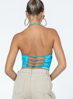 Princess Polly Palms Top Blue Flash Sale