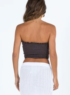 Princess Polly Pamola Strapless Top Slate Grey Online