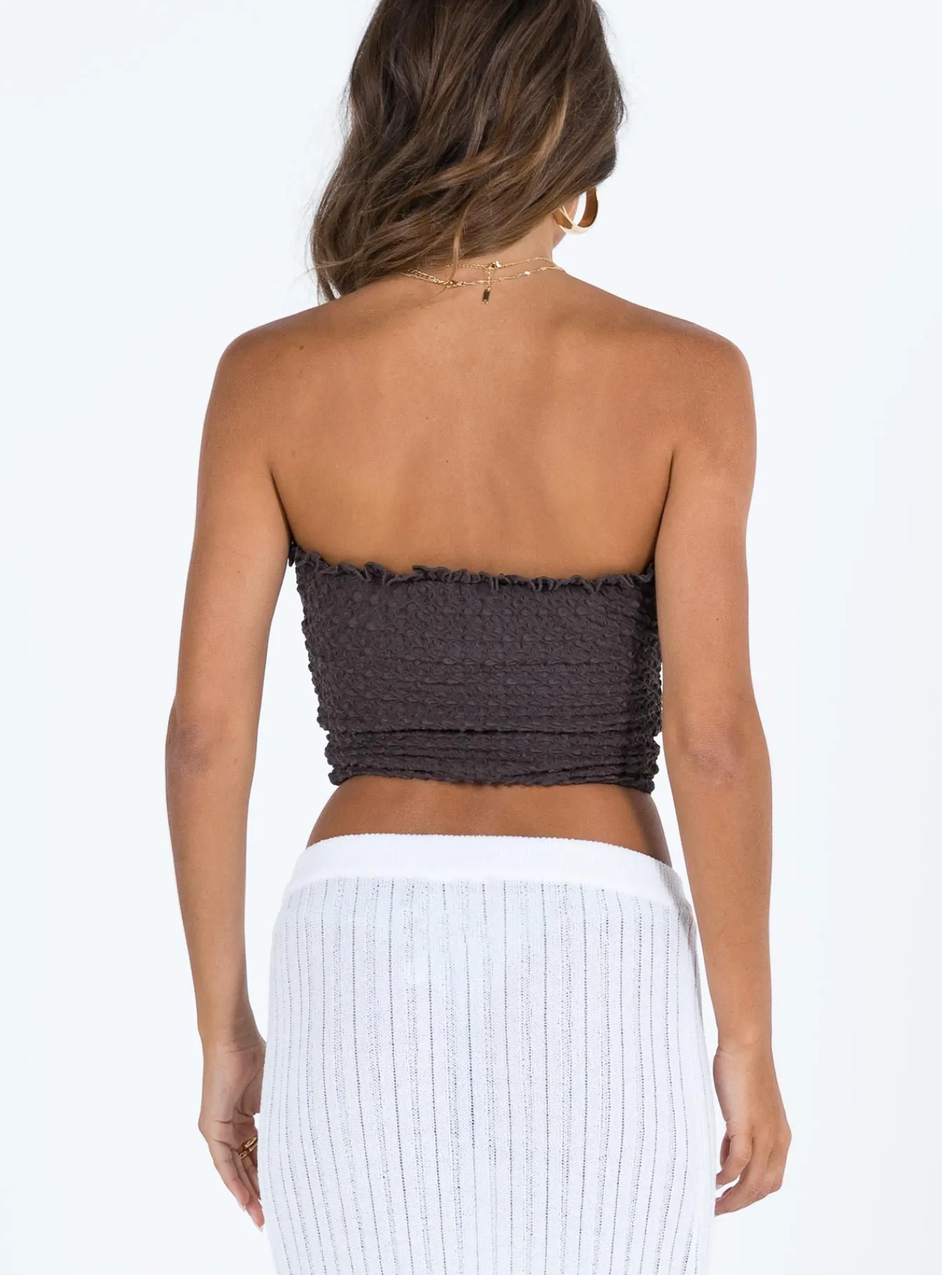 Princess Polly Pamola Strapless Top Slate Grey Online