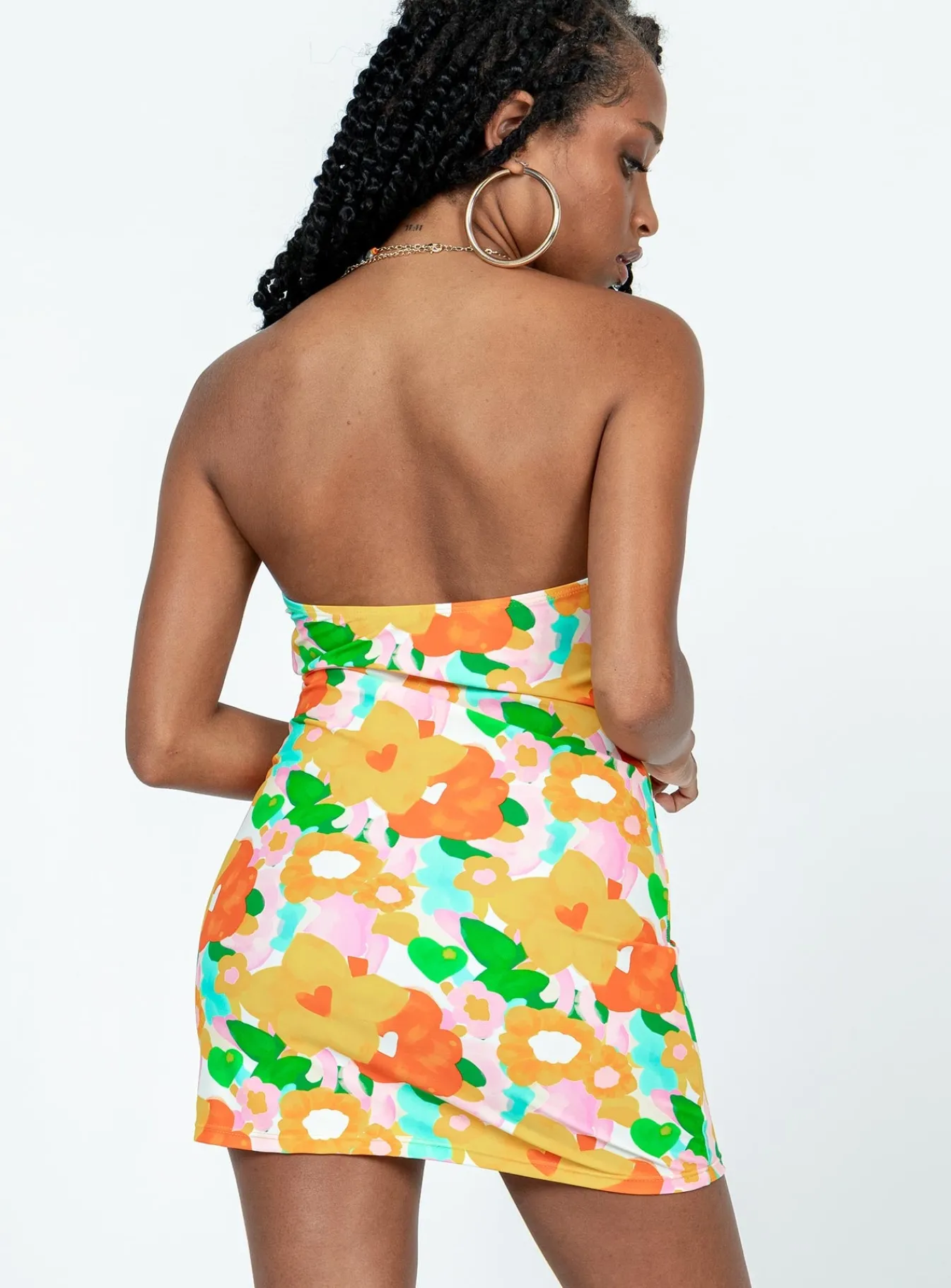 Princess Polly Paradise City Mini Dress Yellow Floral Cheap