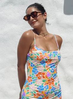 Princess Polly Paradise City Mini Dressfloral   Multi Hot