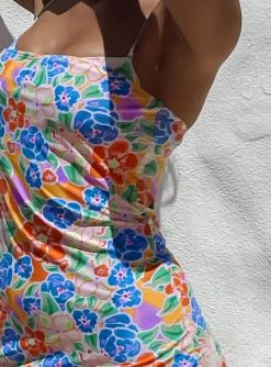 Princess Polly Paradise City Mini Dressfloral   Multi Hot
