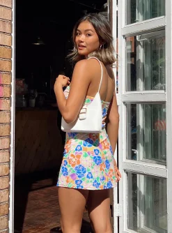 Princess Polly Paradise City Mini Dressfloral   Multi Hot