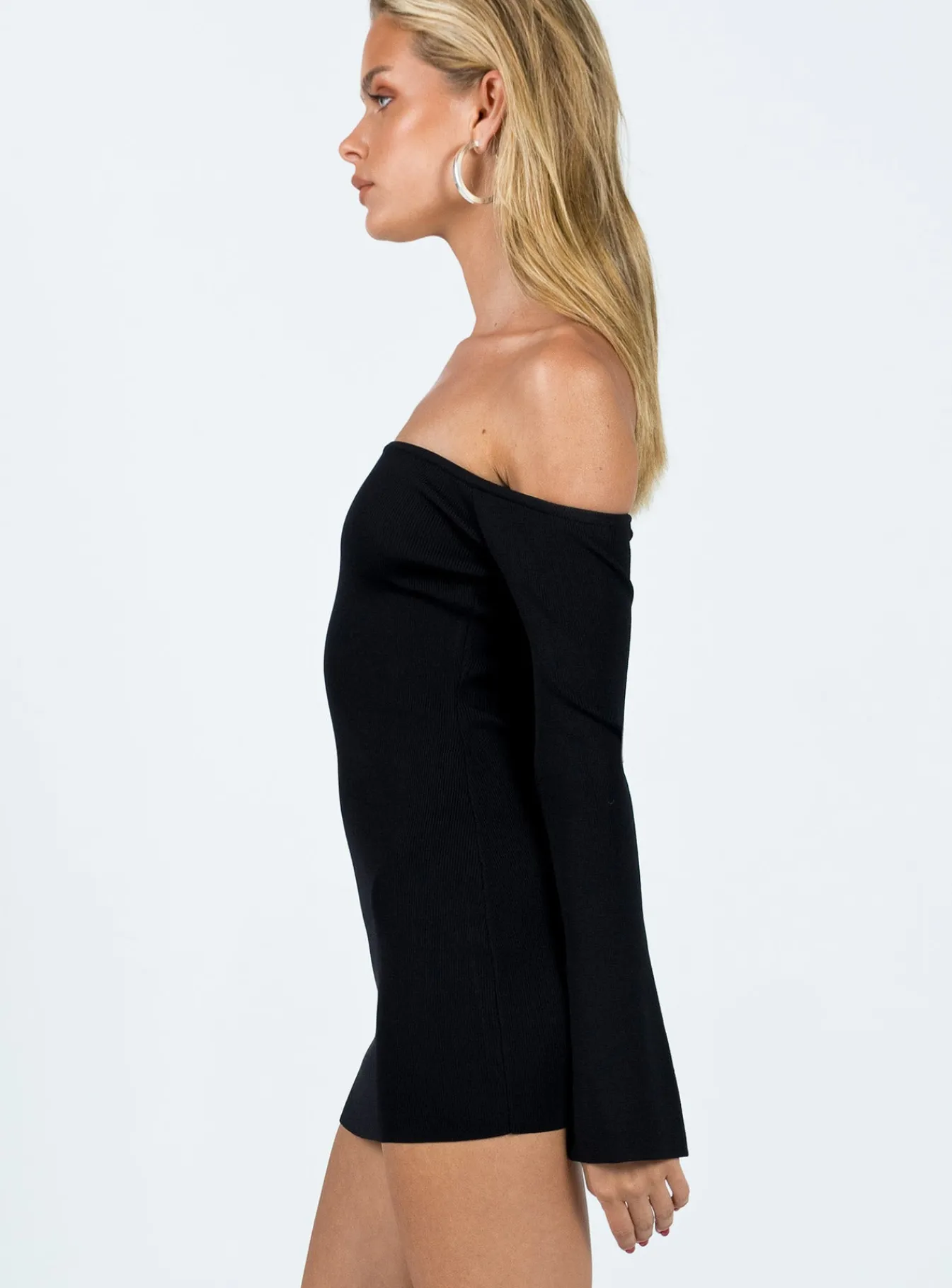 Princess Polly Parisa Long Sleeve Mini Dress Black Cheap