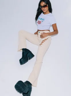 Princess Polly Parise Pants  Beige Flash Sale