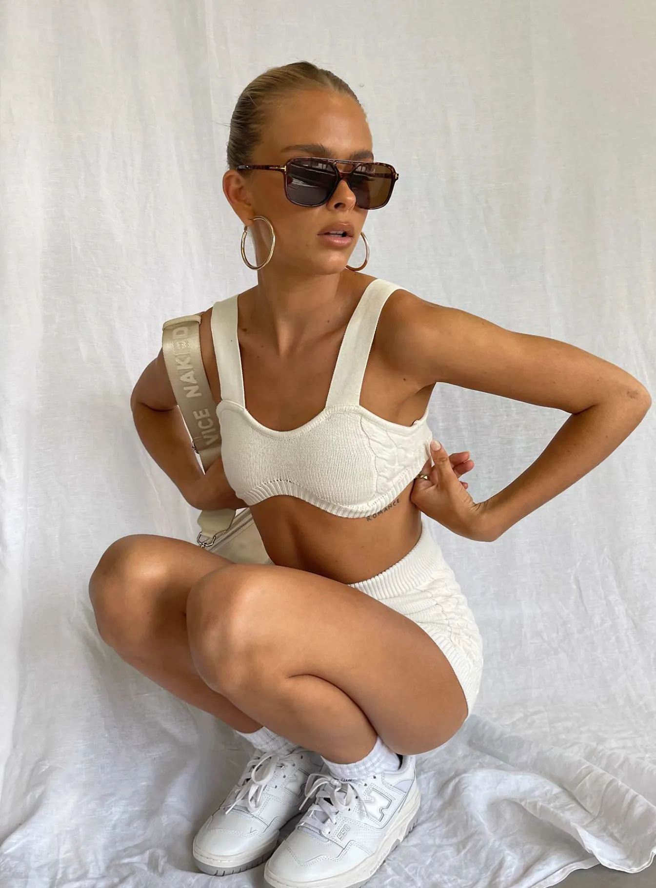 Princess Polly Parker Cable Knit Seteco White Cheap