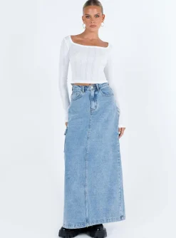 Princess Polly Parklane Long Sleeve Top  White Flash Sale