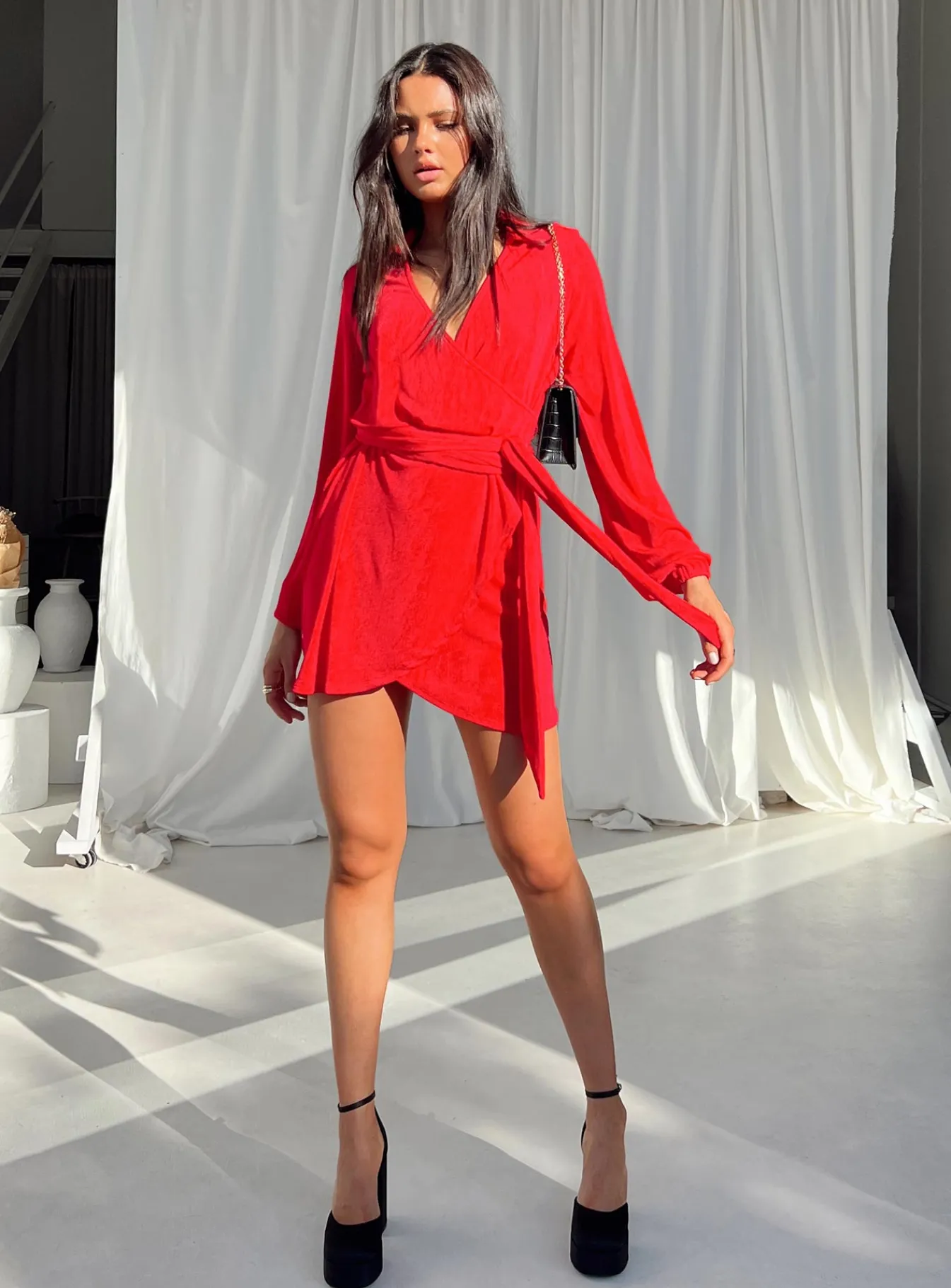 Princess Polly Party Time Mini Dress Red Sale