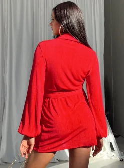 Princess Polly Party Time Mini Dress Red Sale